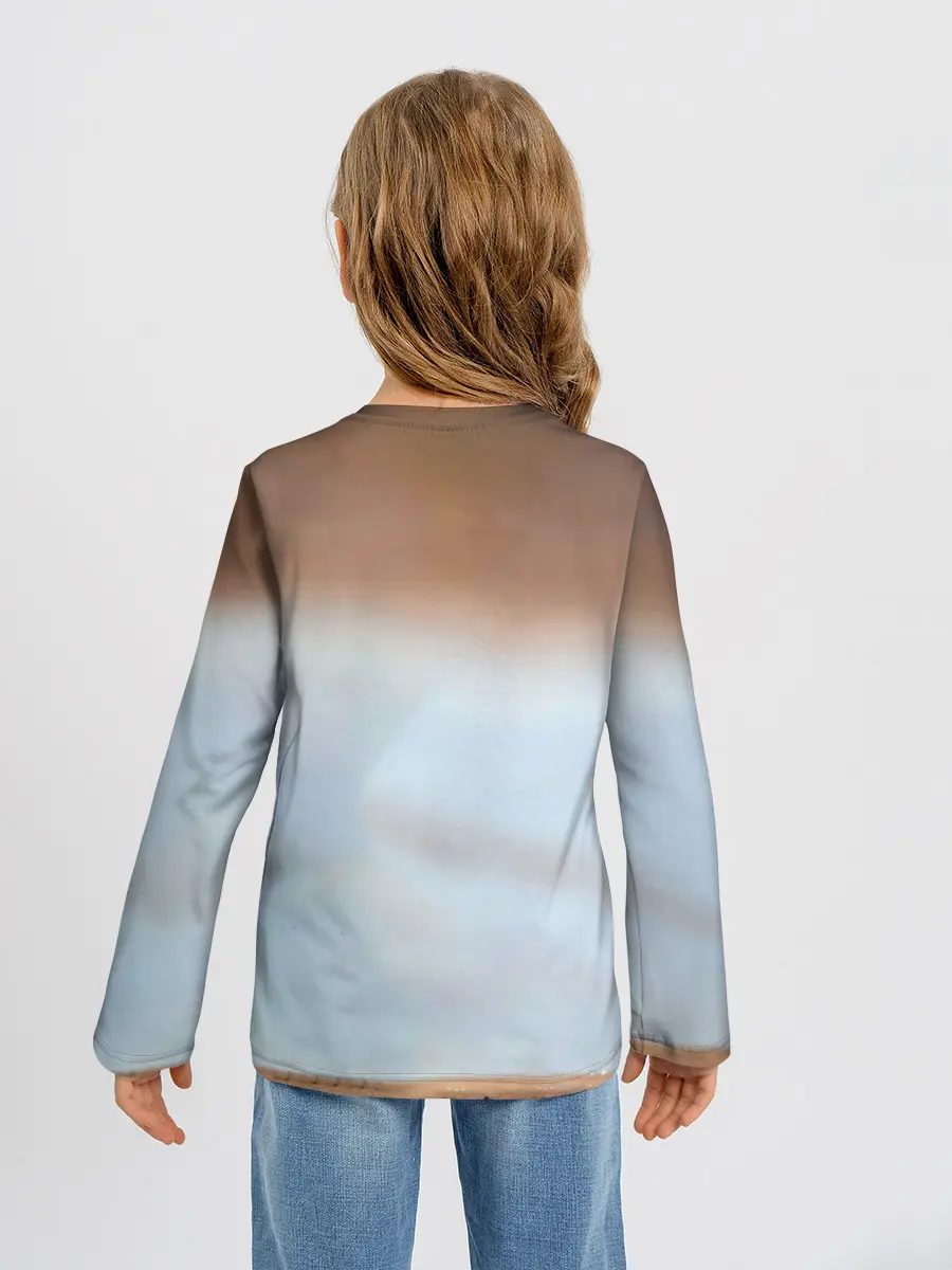 Детский лонгслив / Медведь с рыбой во рту