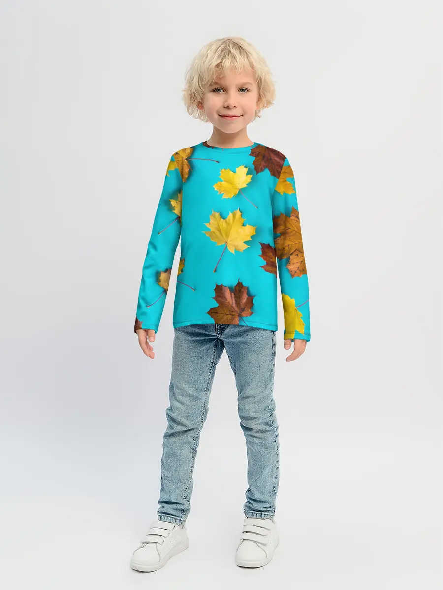 Детский лонгслив / Кленовый листочек
