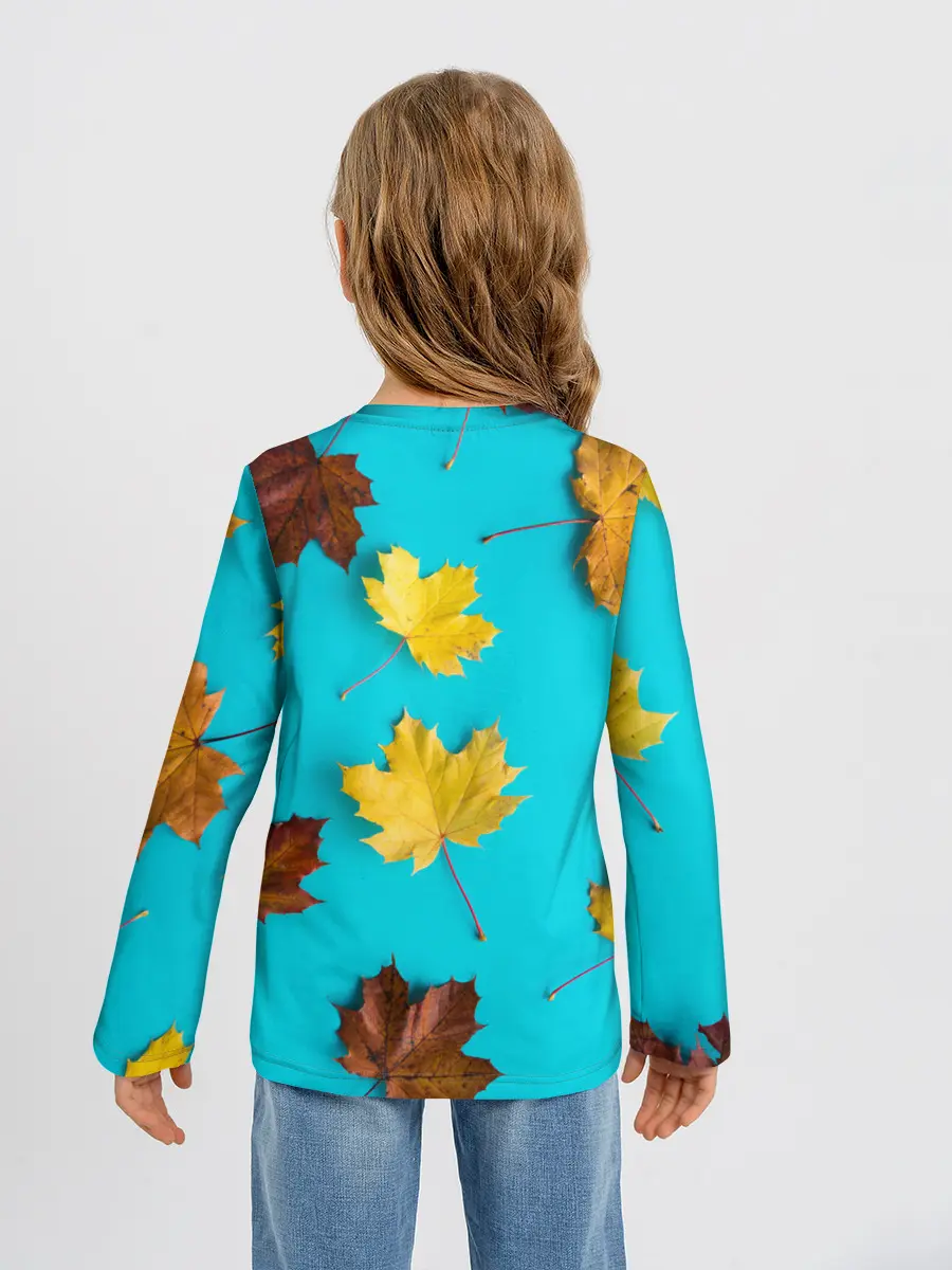 Детский лонгслив / Кленовый листочек
