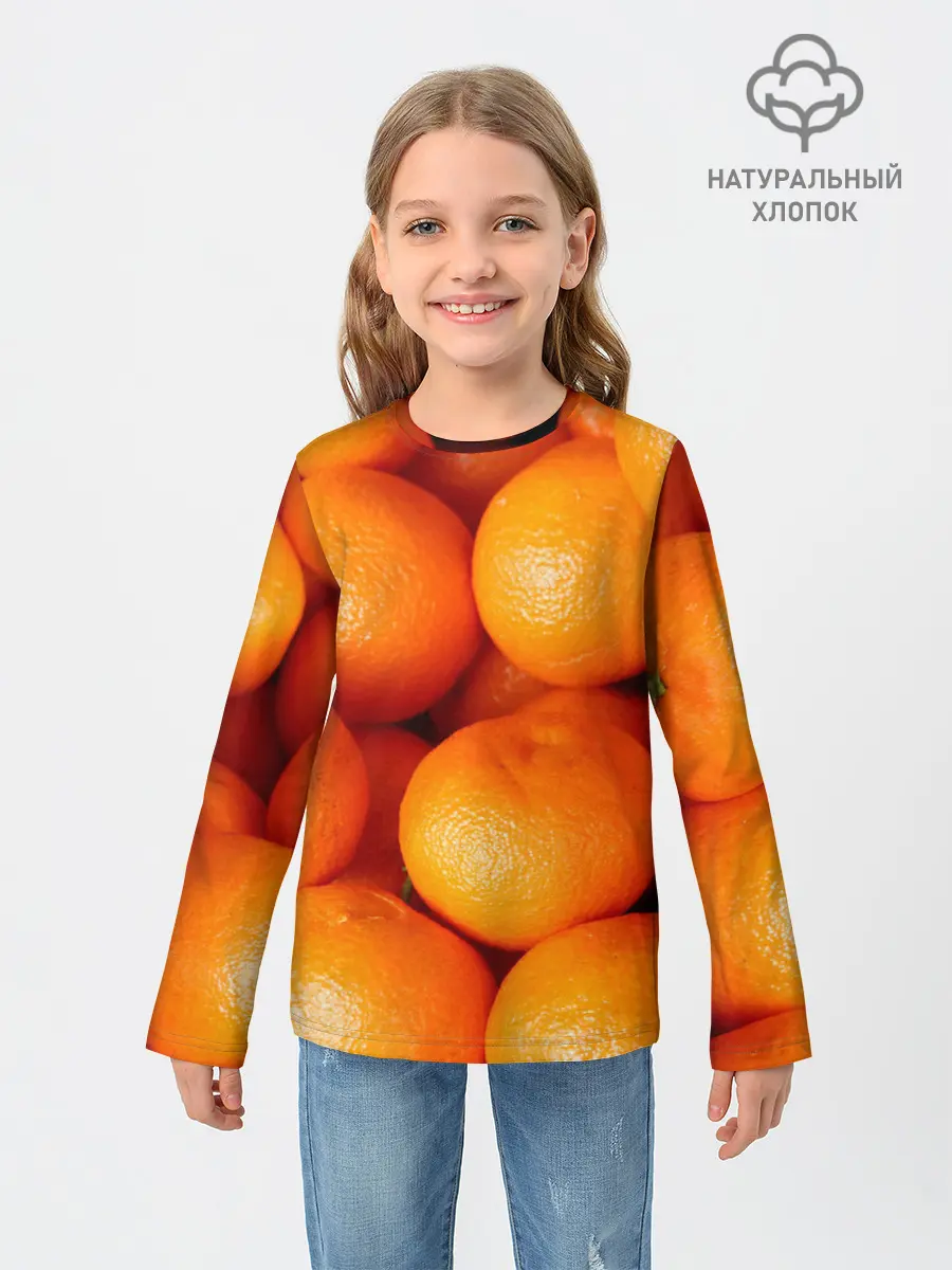 Детский лонгслив / Мандаринчик чик