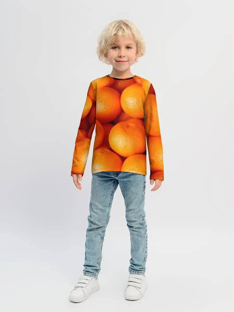 Детский лонгслив / Мандаринчик чик