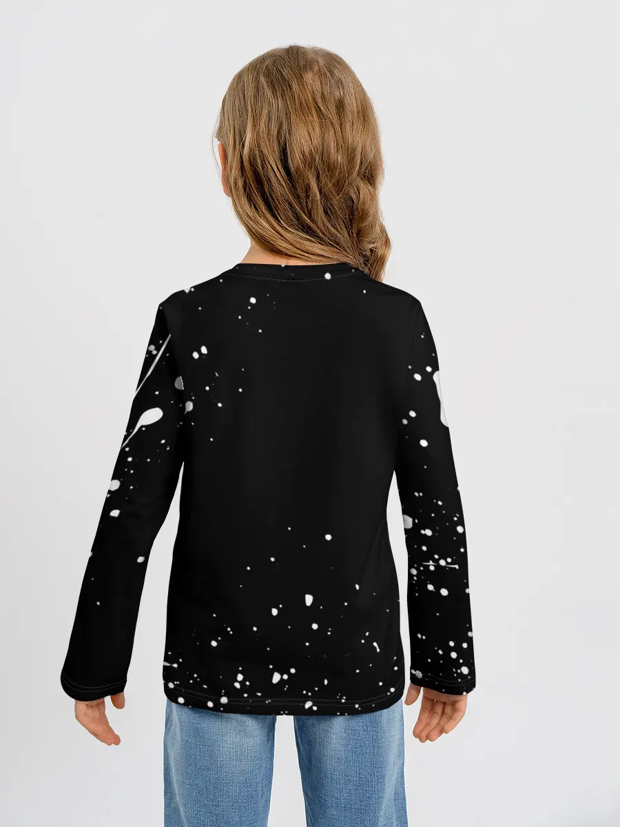 Детский лонгслив / ONE PIECE | ВАН ПИС ЧЕРЕП БРЫЗГИ КРАСОК