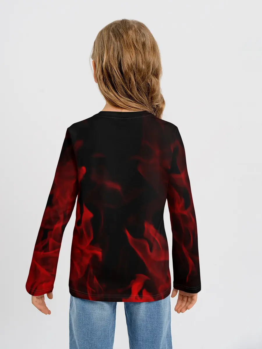 Детский лонгслив / Клинок рассекающий демонов пламя.