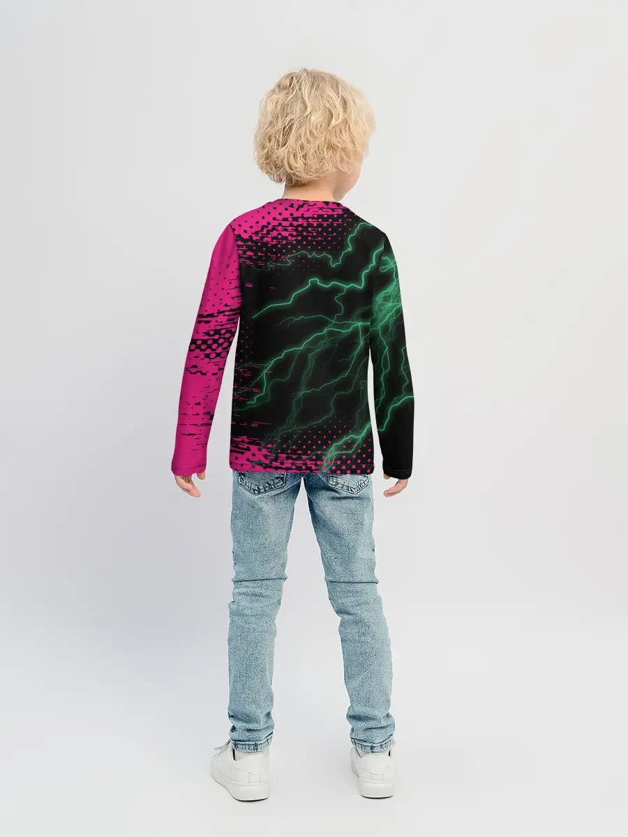 Детский лонгслив / Игра в кальмара разряд молнии.