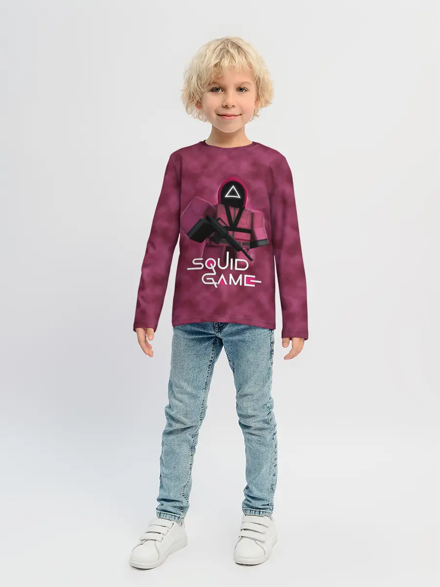 Детский лонгслив / ИГРА В КАЛЬМАРА РОБЛОКС | SQUID GAME