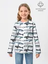 Детский лонгслив / принт с китами