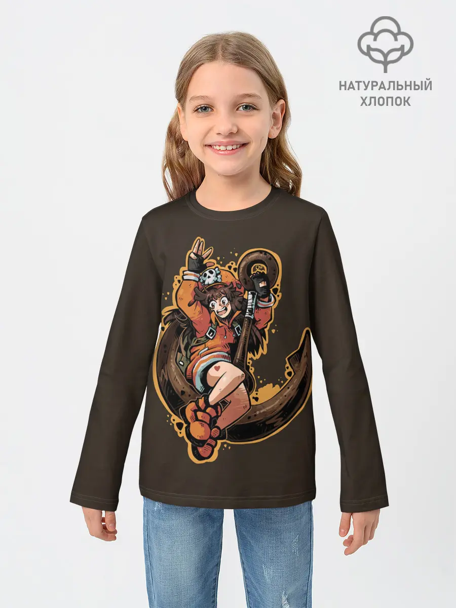 Детский лонгслив / Мэй с якорем