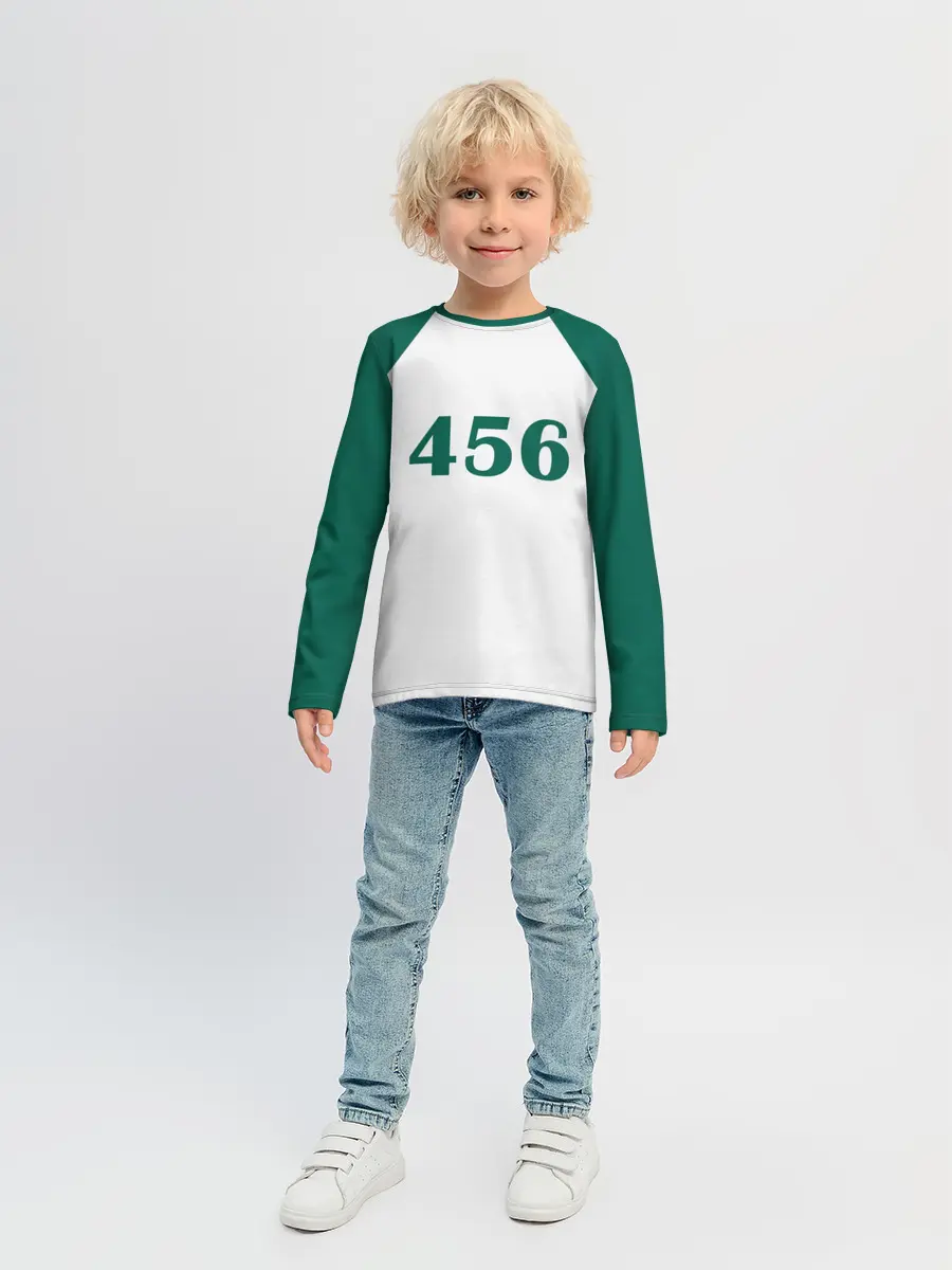 Детский лонгслив / Как в Игре в Кальмара. Футболка 456 игрока
