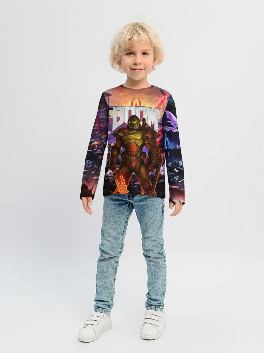 Детский лонгслив / DOOM ETERNAL | ДУМ БИТВА В АДУ