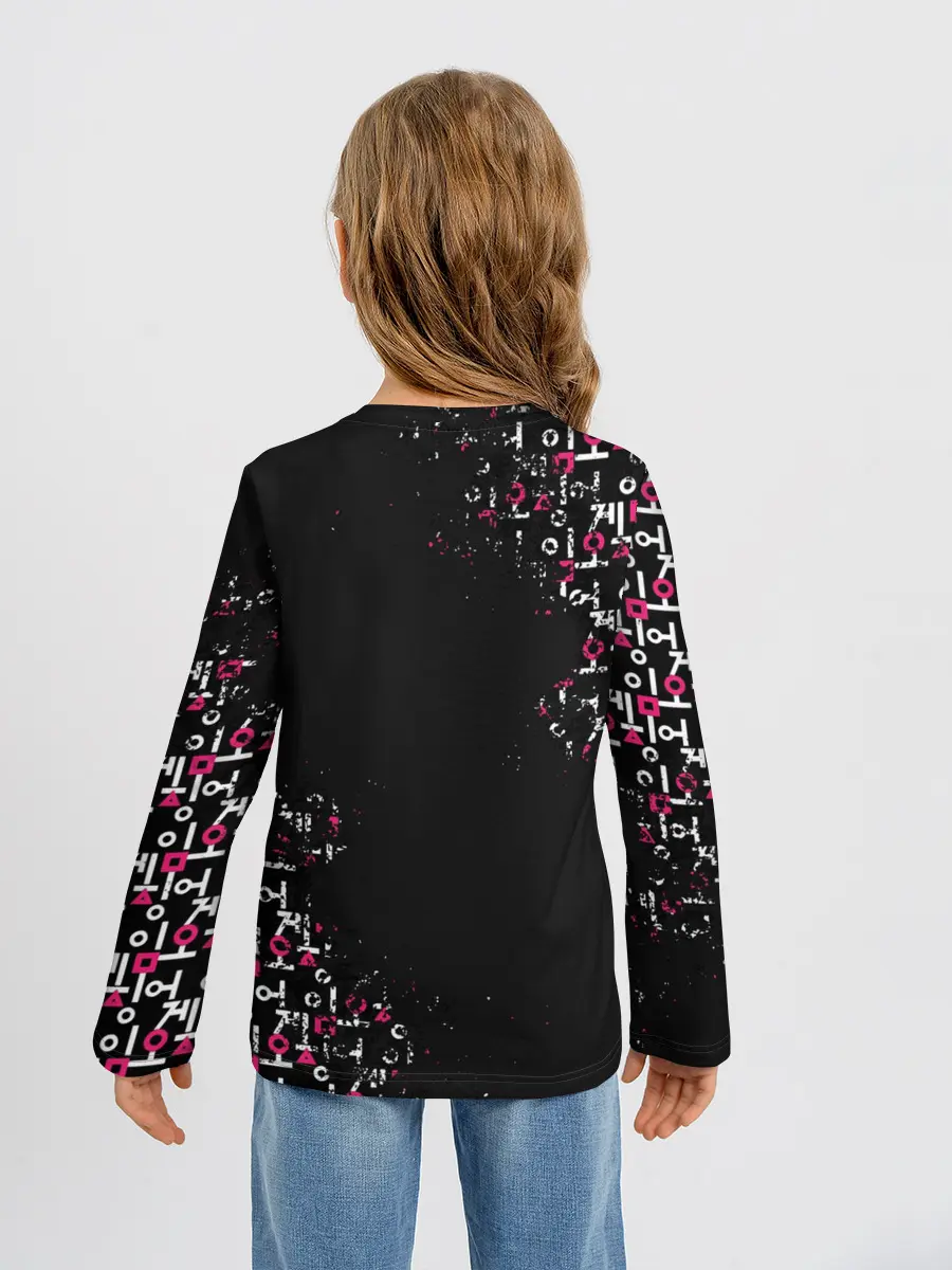 Детский лонгслив / ИГРА В КАЛЬМАРА | SQUID GAME СТРАЖ