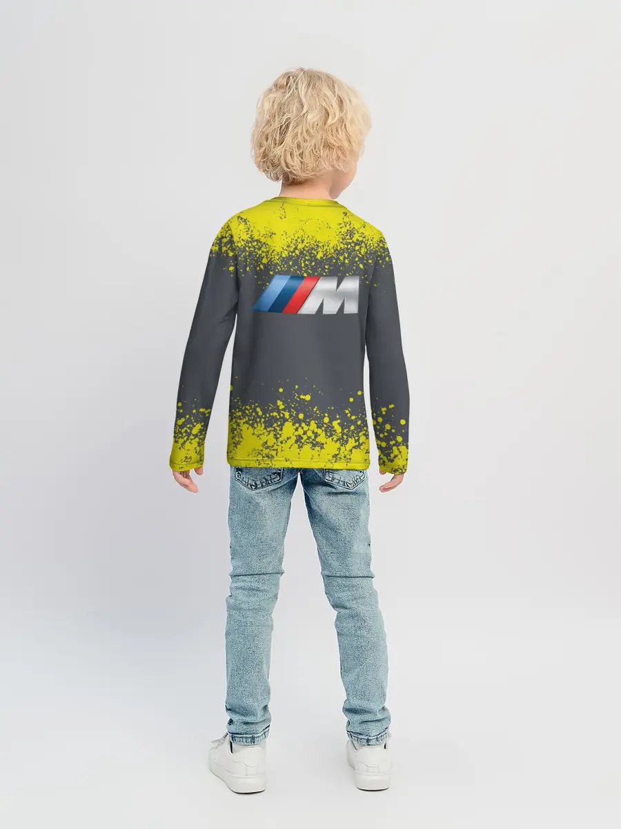 Детский лонгслив / БМВ | ЖЕЛТЫЙ ПЕРФОРМАНС