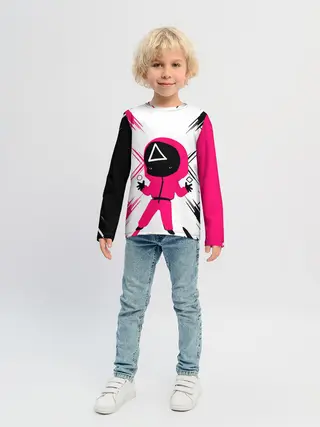 Детский лонгслив / SQUID GAME | ИГРА В КАЛЬМАРА | треугольник.