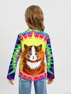 Детский лонгслив / Psychedelic Rainbow Cat