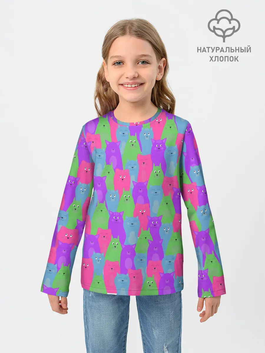 Детский лонгслив / BRIGHT CATS