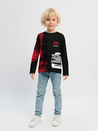 Детский лонгслив / Тойота | Красные следы