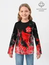 Детский лонгслив / Чёрный клевер: Пламя.