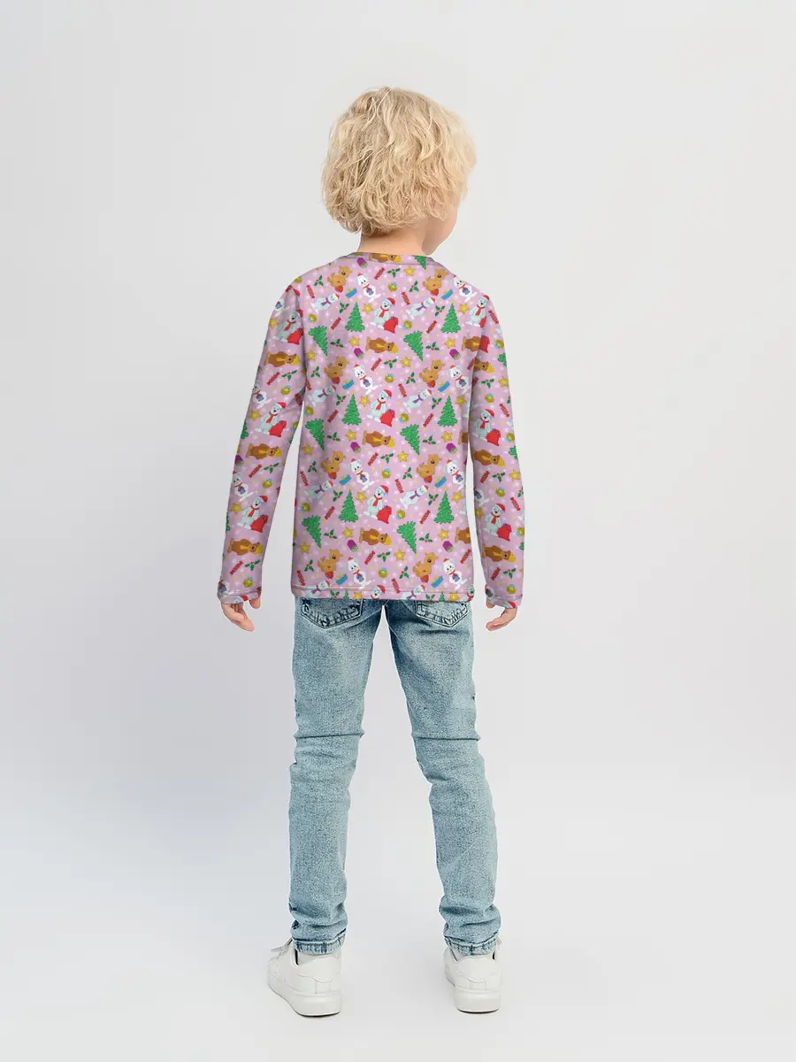 Детский лонгслив / Новогодние Зверюшки