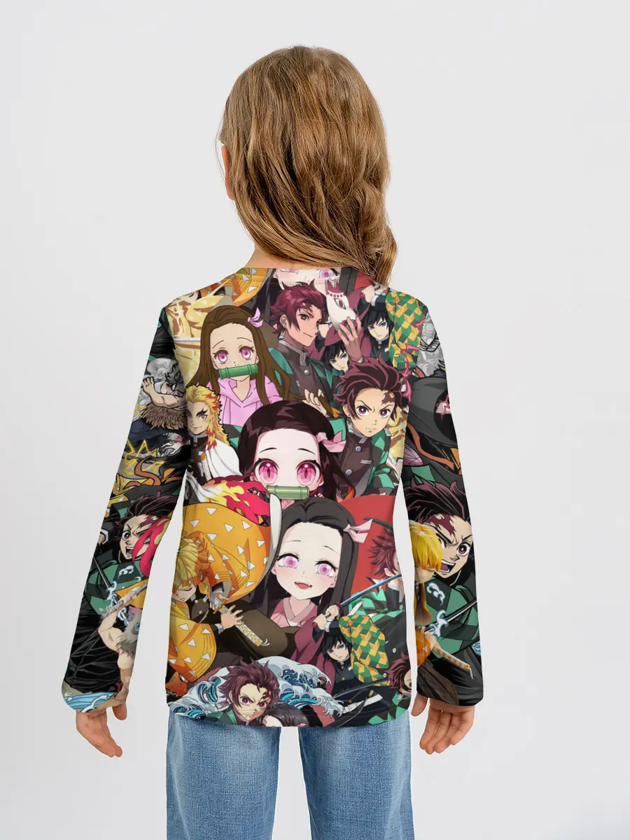 Детский лонгслив / КЛИНОК РАССЕКАЮЩИЙ СТИКЕРБОМБИНГ