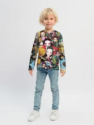 Детский лонгслив / КЛИНОК РАССЕКАЮЩИЙ СТИКЕРБОМБИНГ