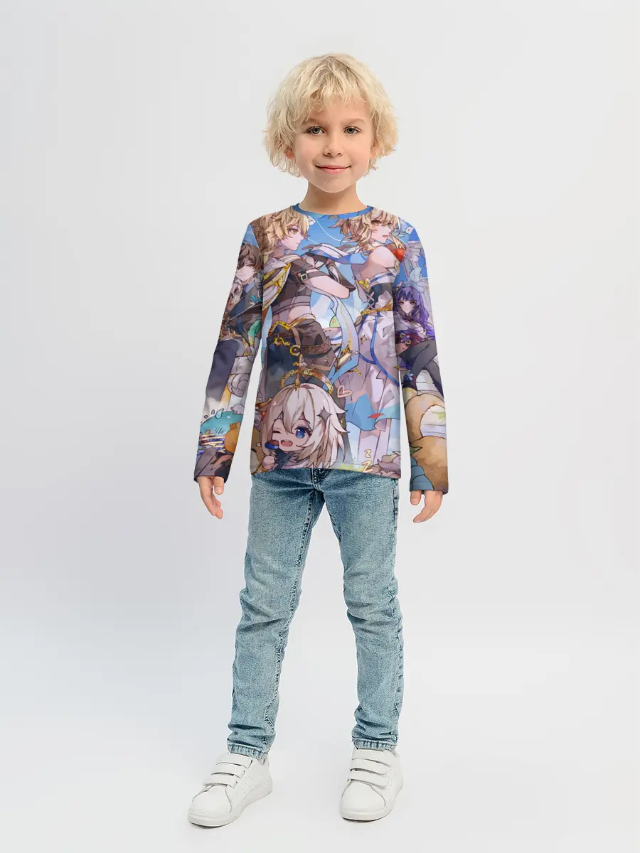 Детский лонгслив / Genshin impact день рождение