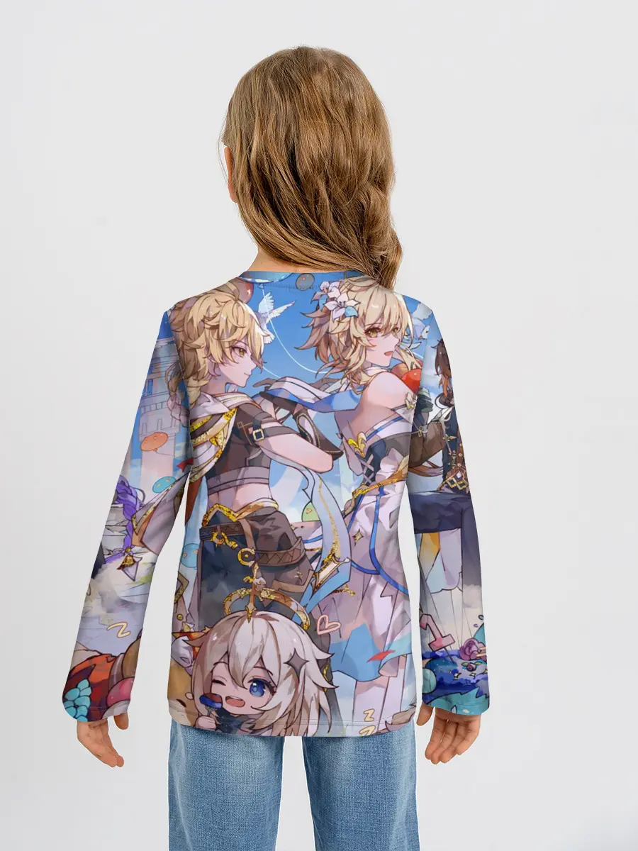 Детский лонгслив / Genshin impact день рождение