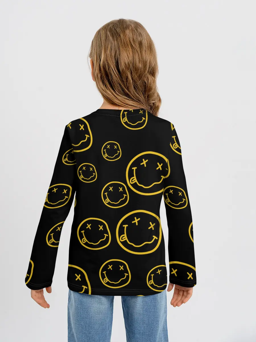 Детский лонгслив / Арт на группу Nirvana