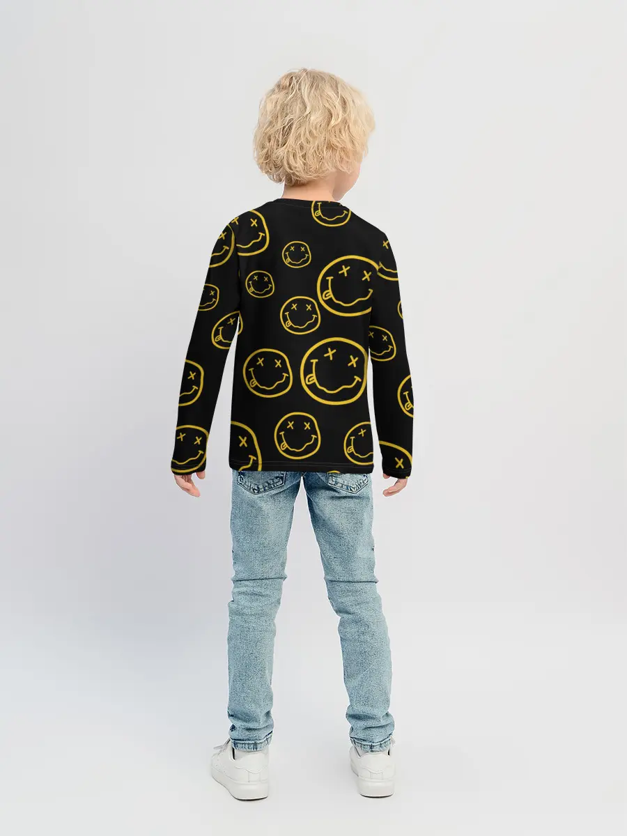 Детский лонгслив / Арт на группу Nirvana