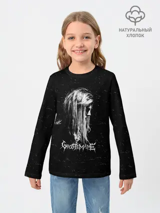 Детский лонгслив / GHOSTEMANE Rap | Гостмейн ЧБ