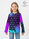 Детский лонгслив / GENSHIN NEON PATTERN SYMBOL / НЕОН ЭМБЛЕМЫ