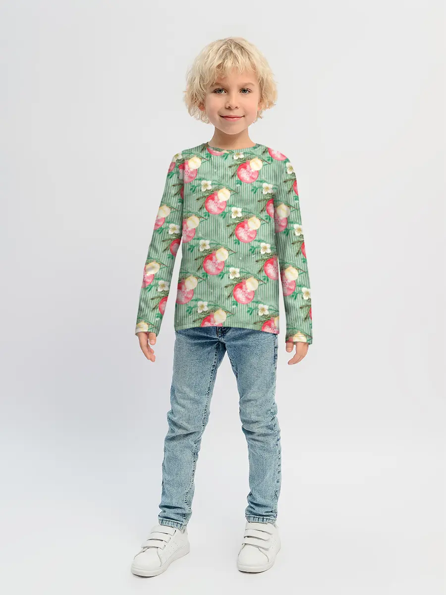 Детский лонгслив / Елочные игрушки шары