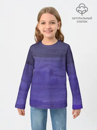 Детский лонгслив / Фиолетовые краски