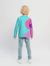 Детский лонгслив / Розово-голубой градиент