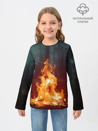 Детский лонгслив / Пикник в лесу