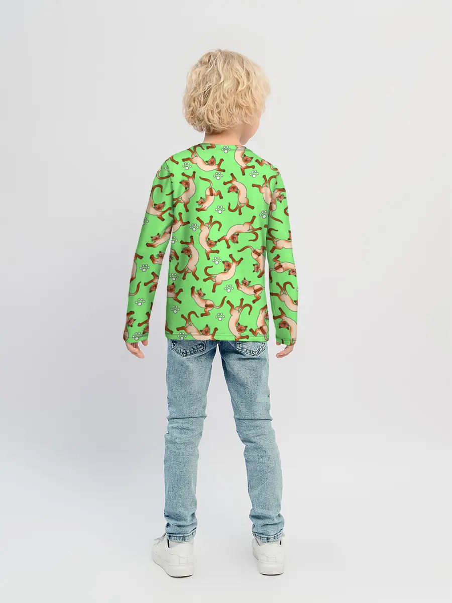 Детский лонгслив / Сиамские коты