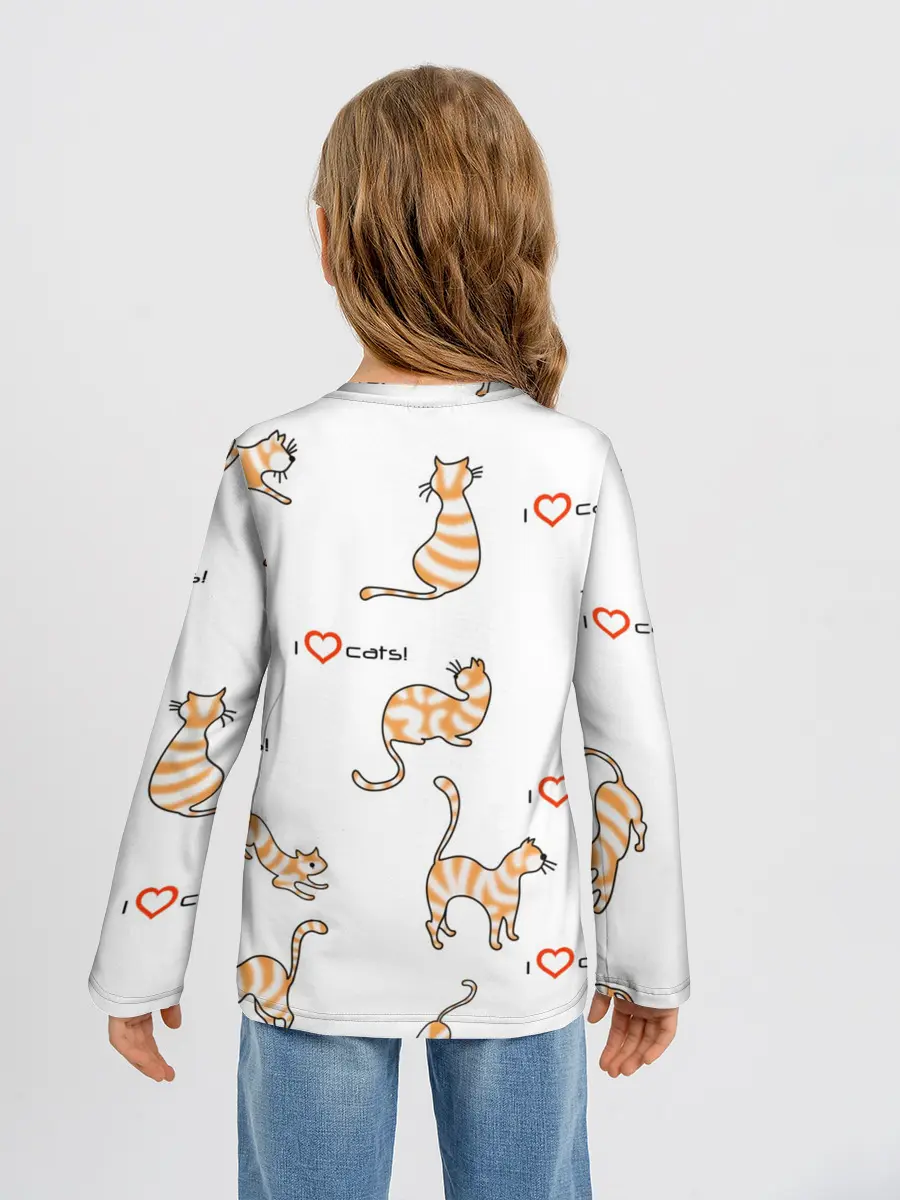 Детский лонгслив / Кот - моя любовь