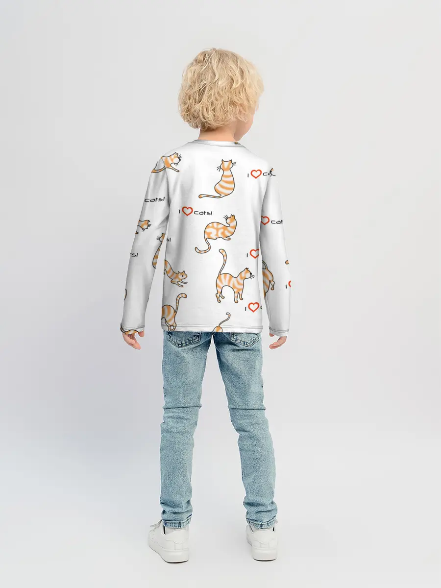 Детский лонгслив / Кот - моя любовь