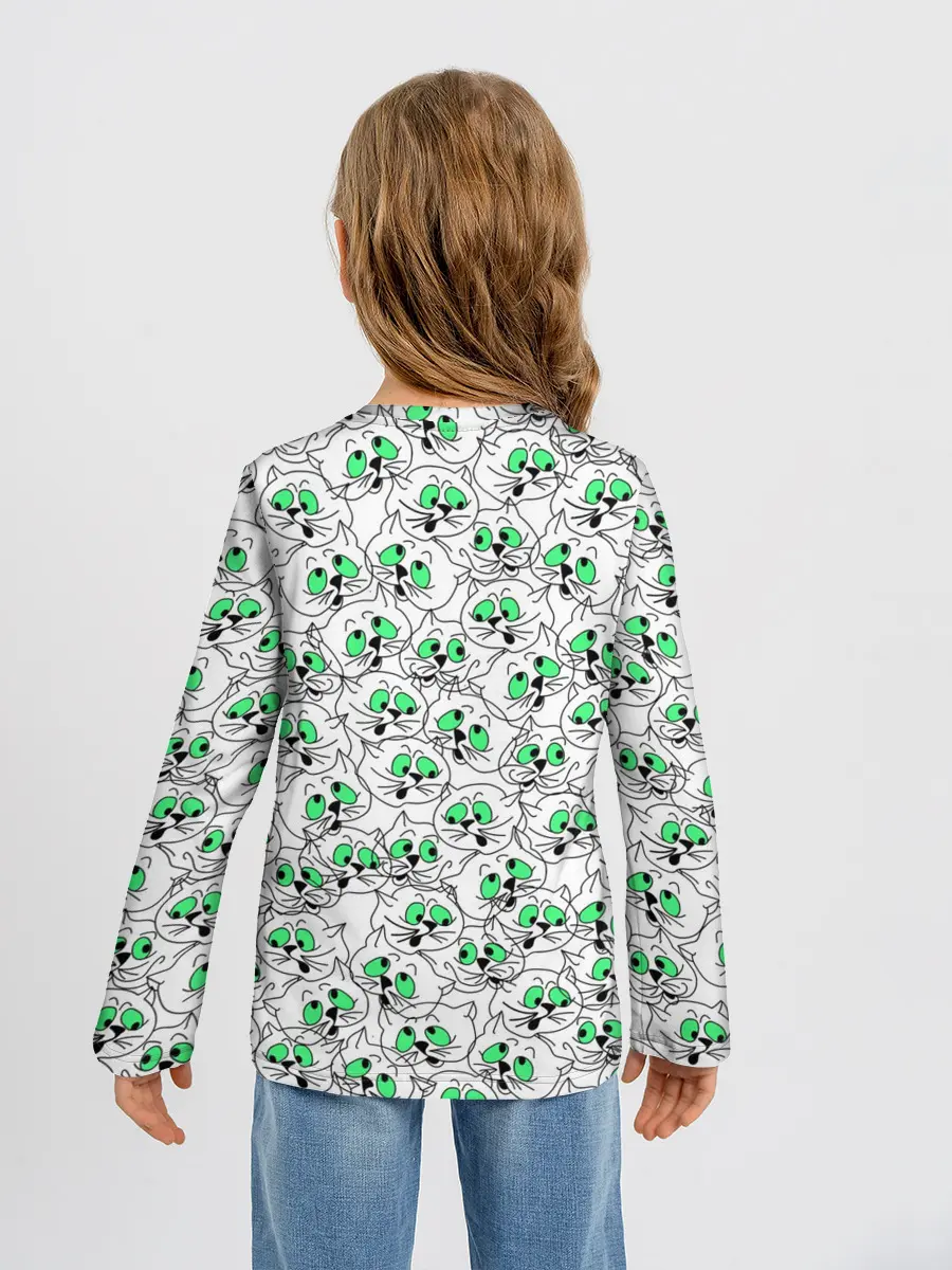 Детский лонгслив / Веселые кошачьи глазки