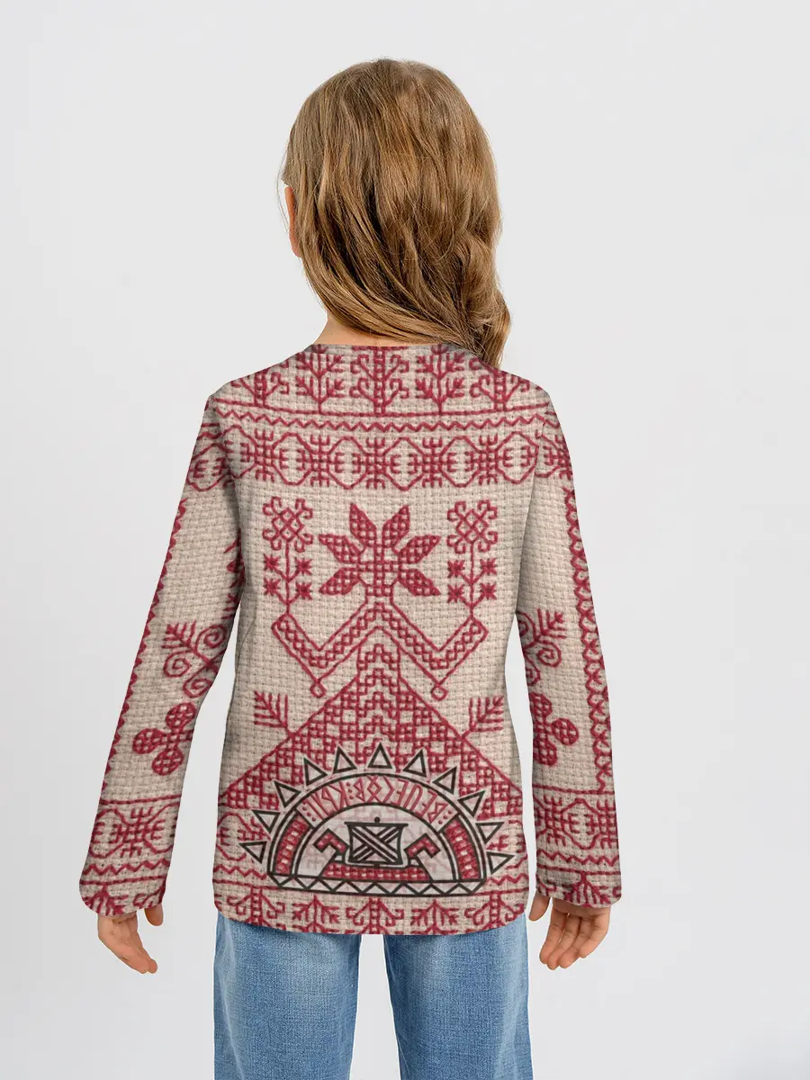 Детский лонгслив / Славянская вышивка | Узоры Руси