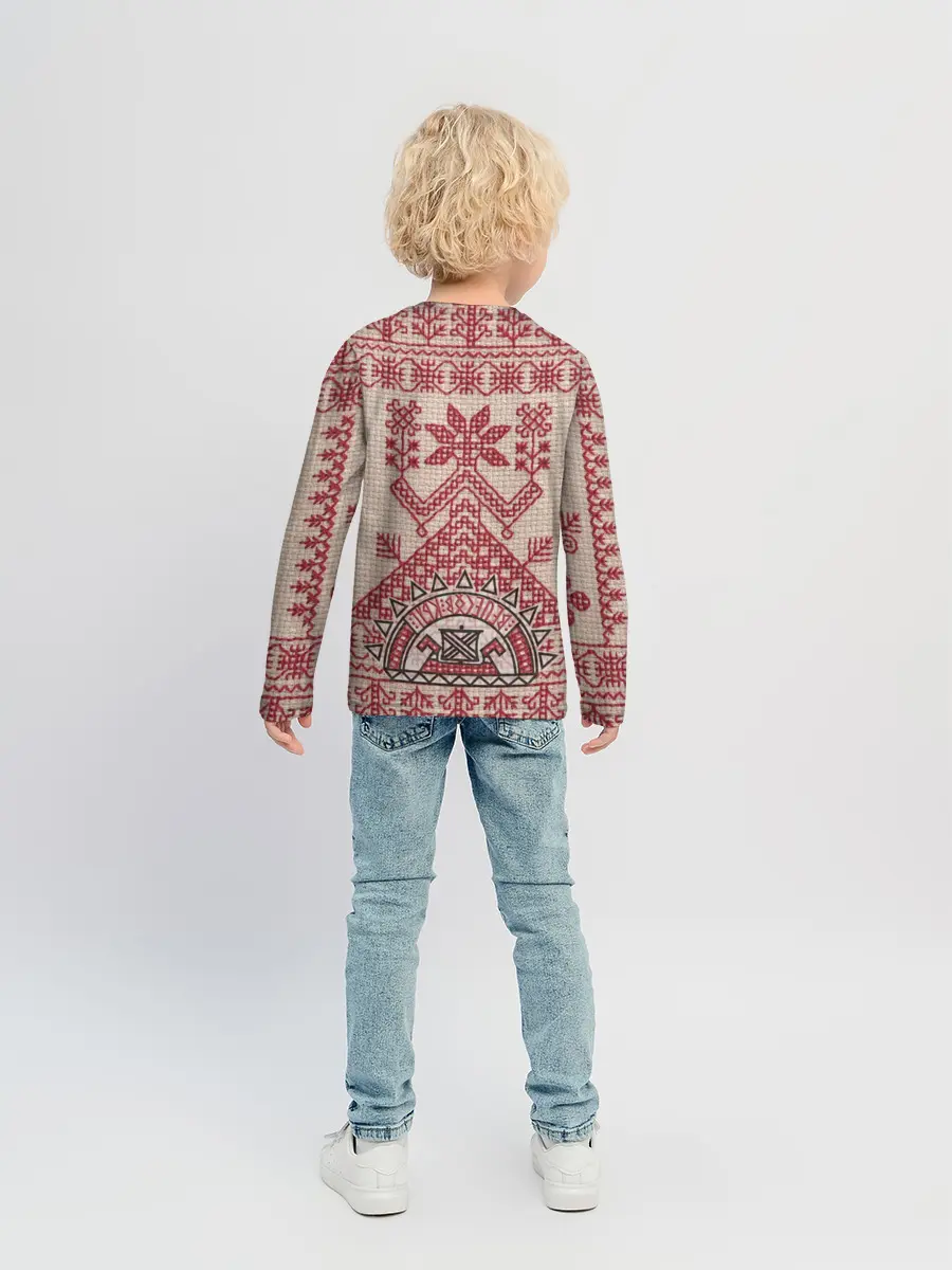 Детский лонгслив / Славянская вышивка | Узоры Руси