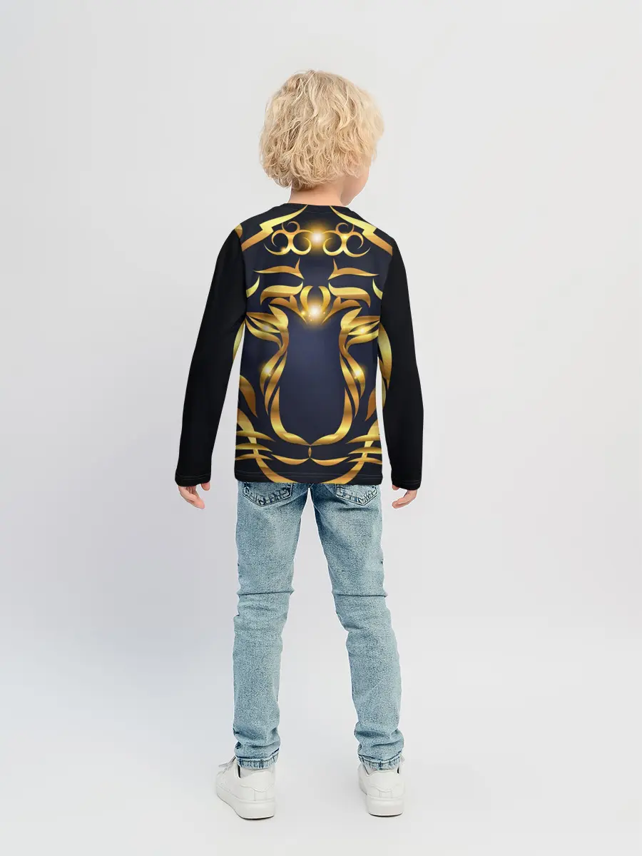 Детский лонгслив / Золотой символ года Тигр