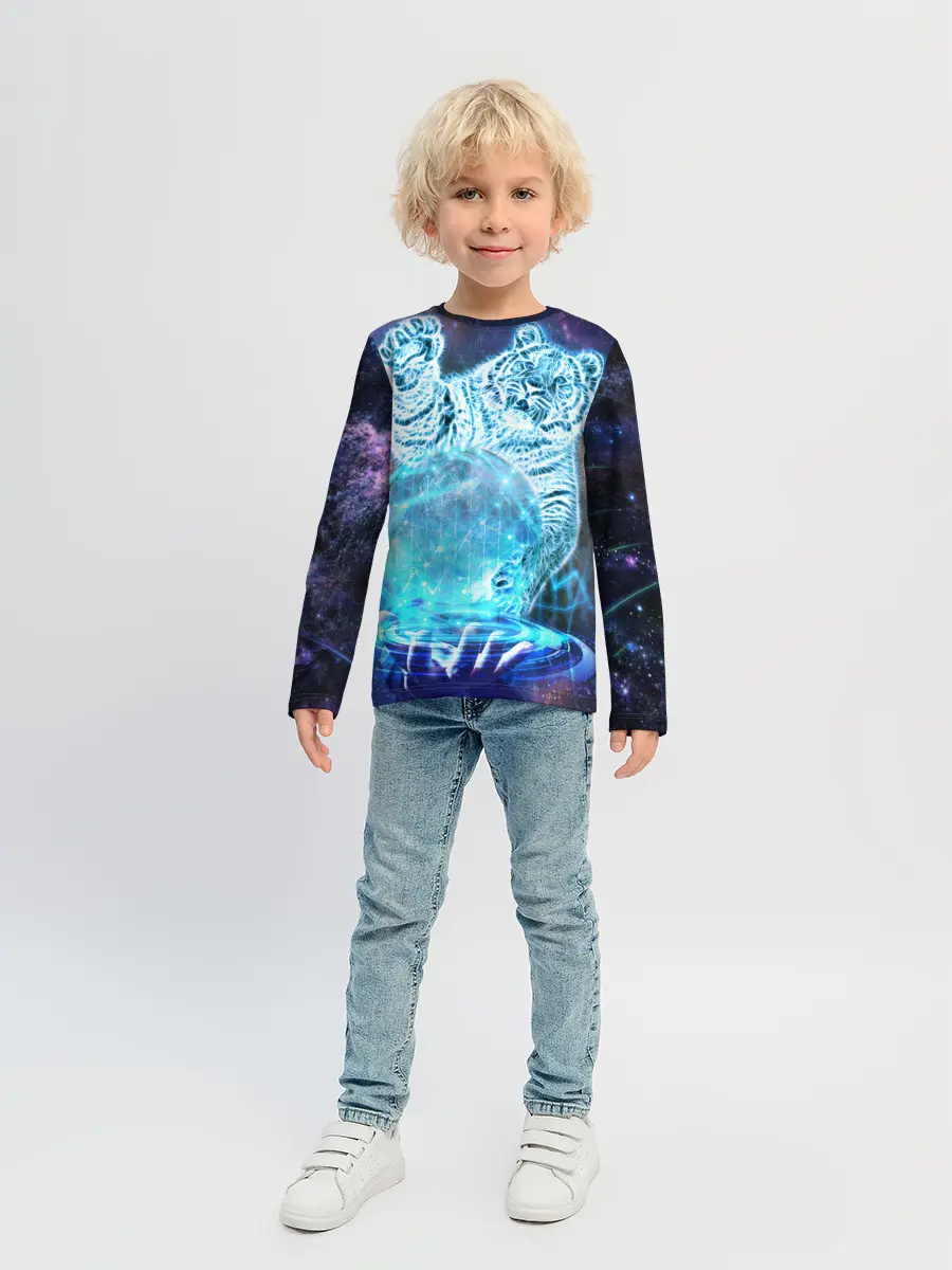 Детский лонгслив / Звездный тигр