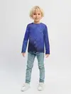 Детский лонгслив / Синие акварельные мазки