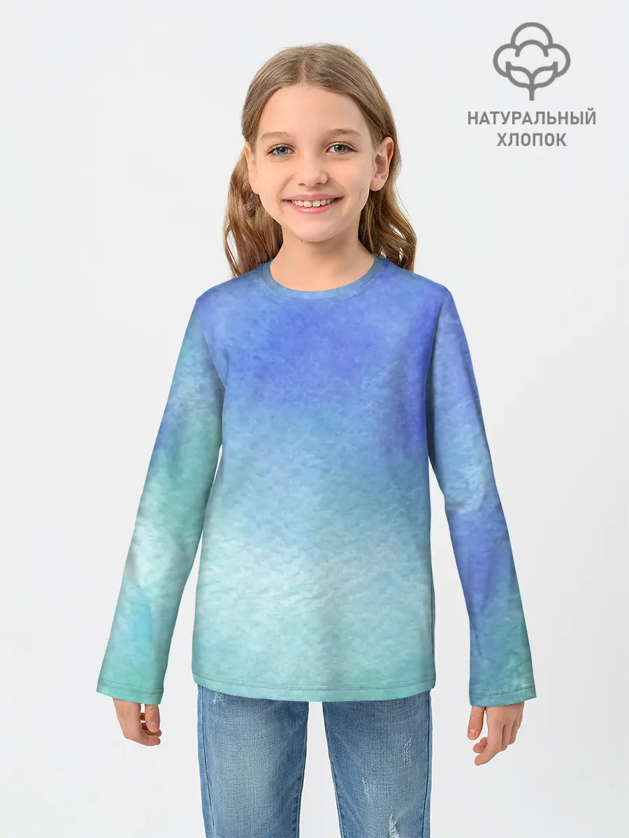 Детский лонгслив / Небесная синева