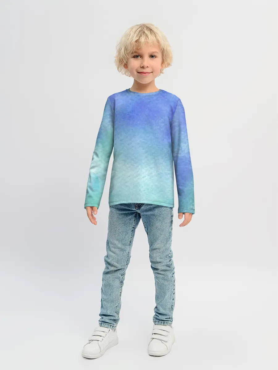 Детский лонгслив / Небесная синева