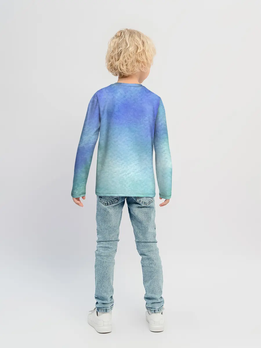 Детский лонгслив / Небесная синева