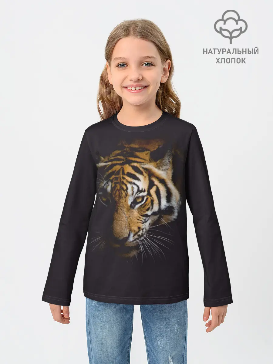 Детский лонгслив / Год тигра. Голова