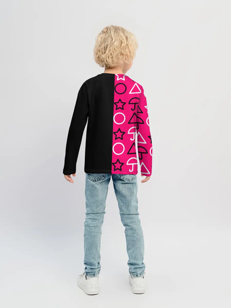 Детский лонгслив / ИГРА В КАЛЬМАРА / СИМВОЛИКА