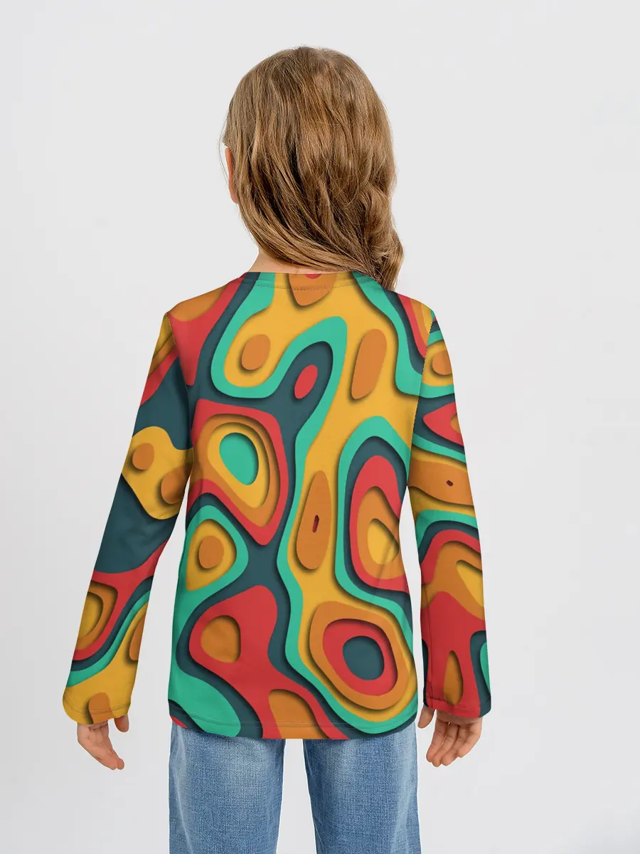 Детский лонгслив / 3D узор Color