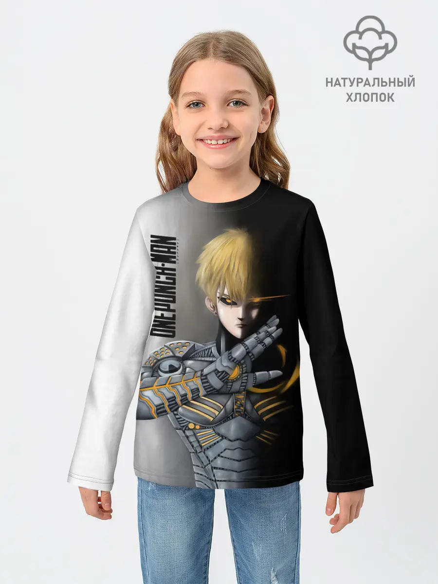Детский лонгслив / Металлическое тело Геноса One Punch-Man