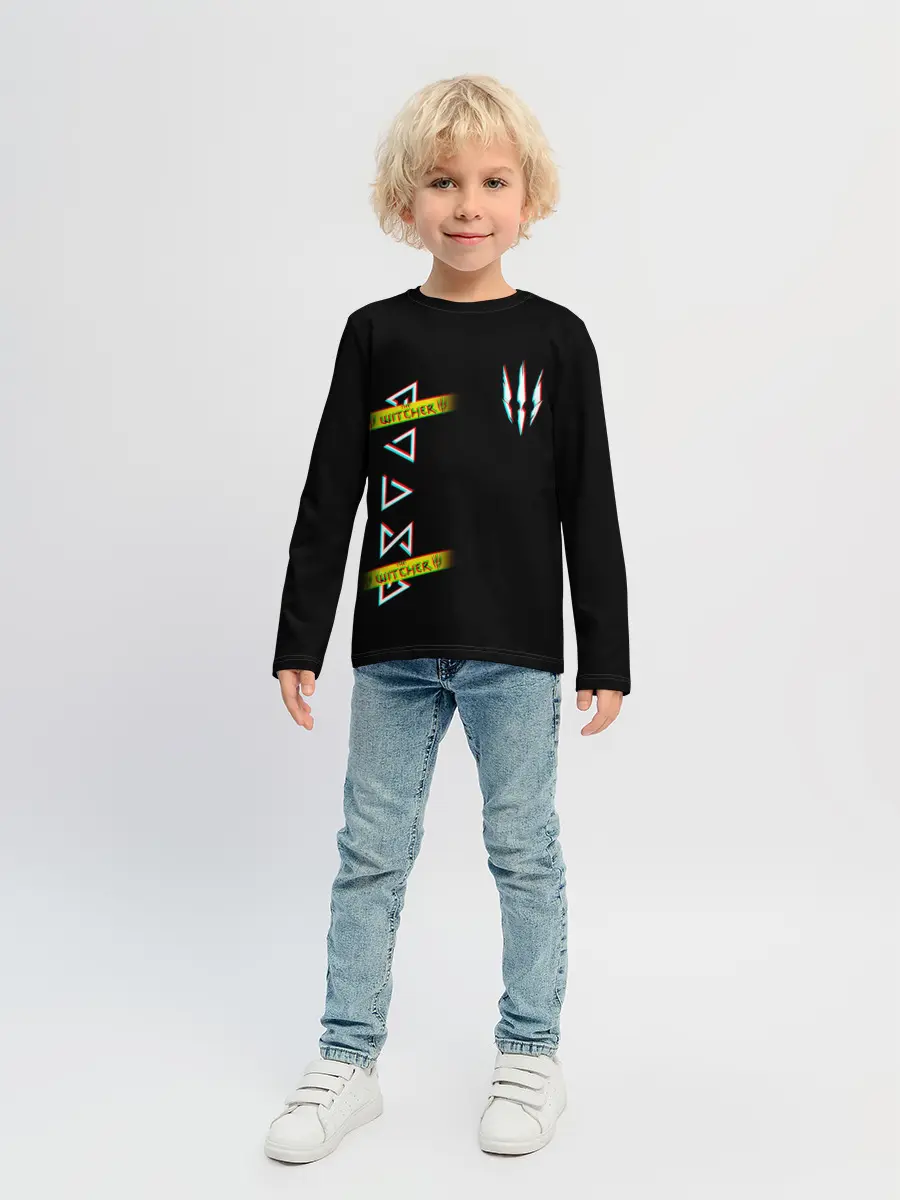 Детский лонгслив / The Witcher: Glitch.